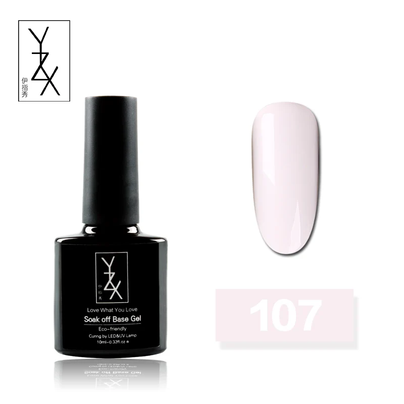 YiZhiXiu 1 шт. классический черный, белый, золотой, серебряный цвет УФ-гель для ногтей лак для замачивания эмалевый лак полуперманентный дизайн ногтей - Цвет: Color 107 white