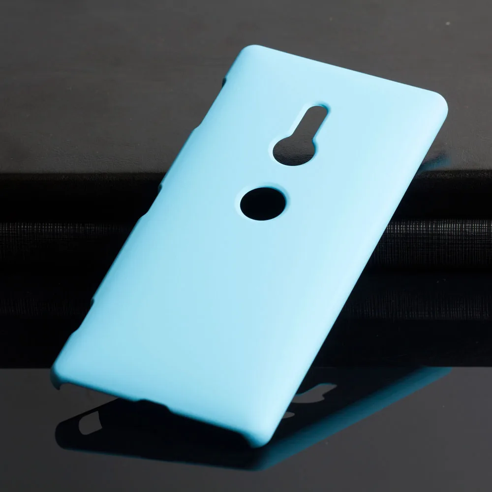 Пластик Coque 5.7For sony Xperia Xz2 чехол для sony Xperia Xz2 Xz 2 Dual H8216 H8266 H8296 телефона чехол-лента на заднюю панель - Цвет: Sky blue