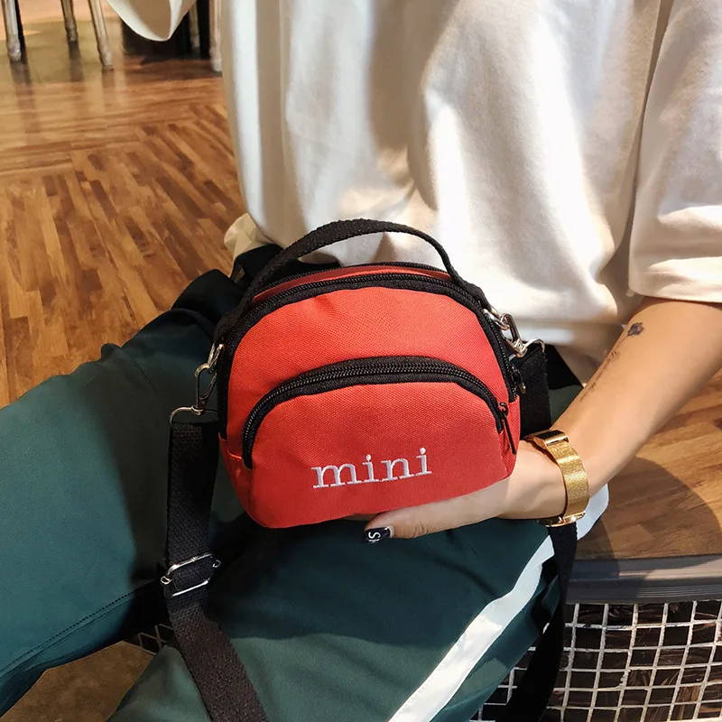 Small Canvas Female Handbags Lady Mini Single Party Crossbody Shoulder Pack Bag Mobile Phone Yellow Pink Red Blue Black Gree | Багаж и
