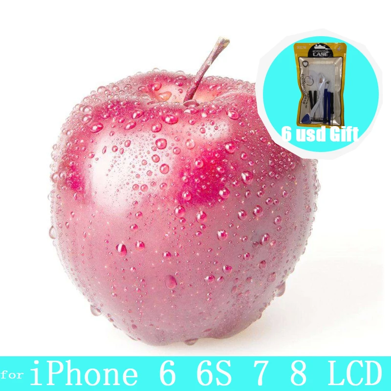 6 USD подарок для iPhone 6 6S 7 8 ЖК-экран Замена дисплея мобильного телефона LCDS черный белый с розничной упаковкой AAAA Качество OEM