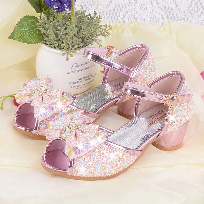 Детские сандалии обувь для девочек на высоком каблуке 2021 новая детская
