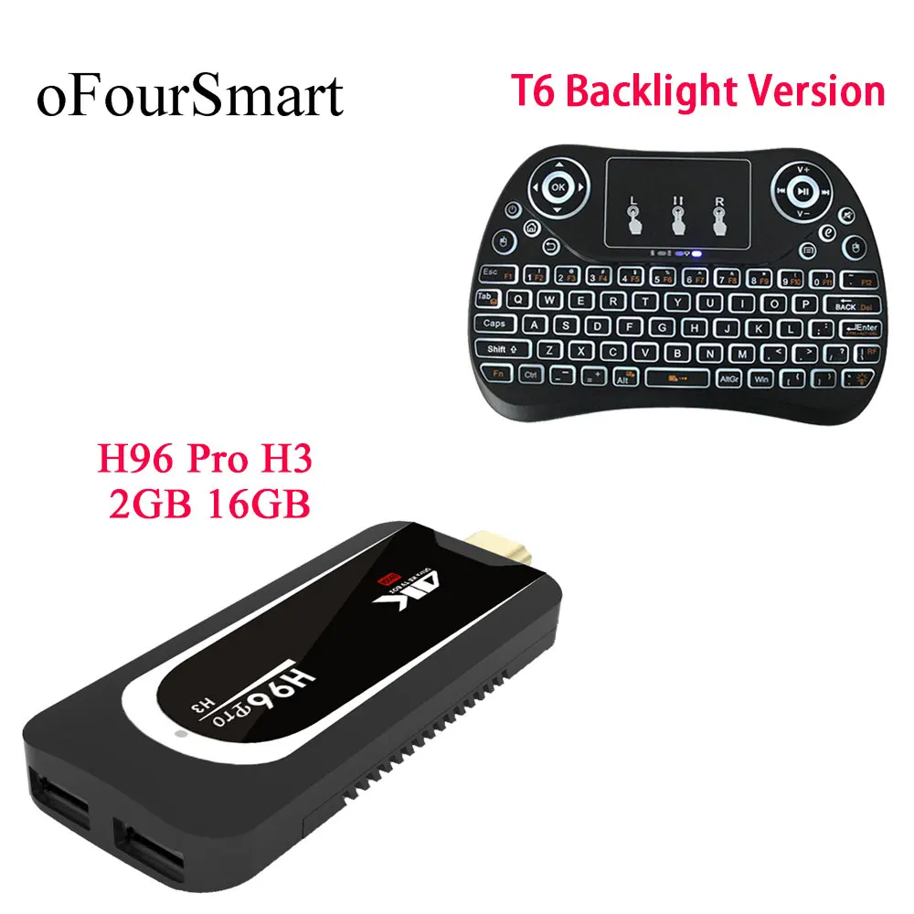 H96 PRO H3 mini Android 7 1 умный ключ Amlogic S905X четырехъядерный 64 бит 2G/16G 4K с T2 L беспроводной