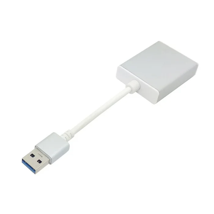 Оболочка из серебристого сплава сверхскоростной USB 3 0 к VGA видеографическая карта