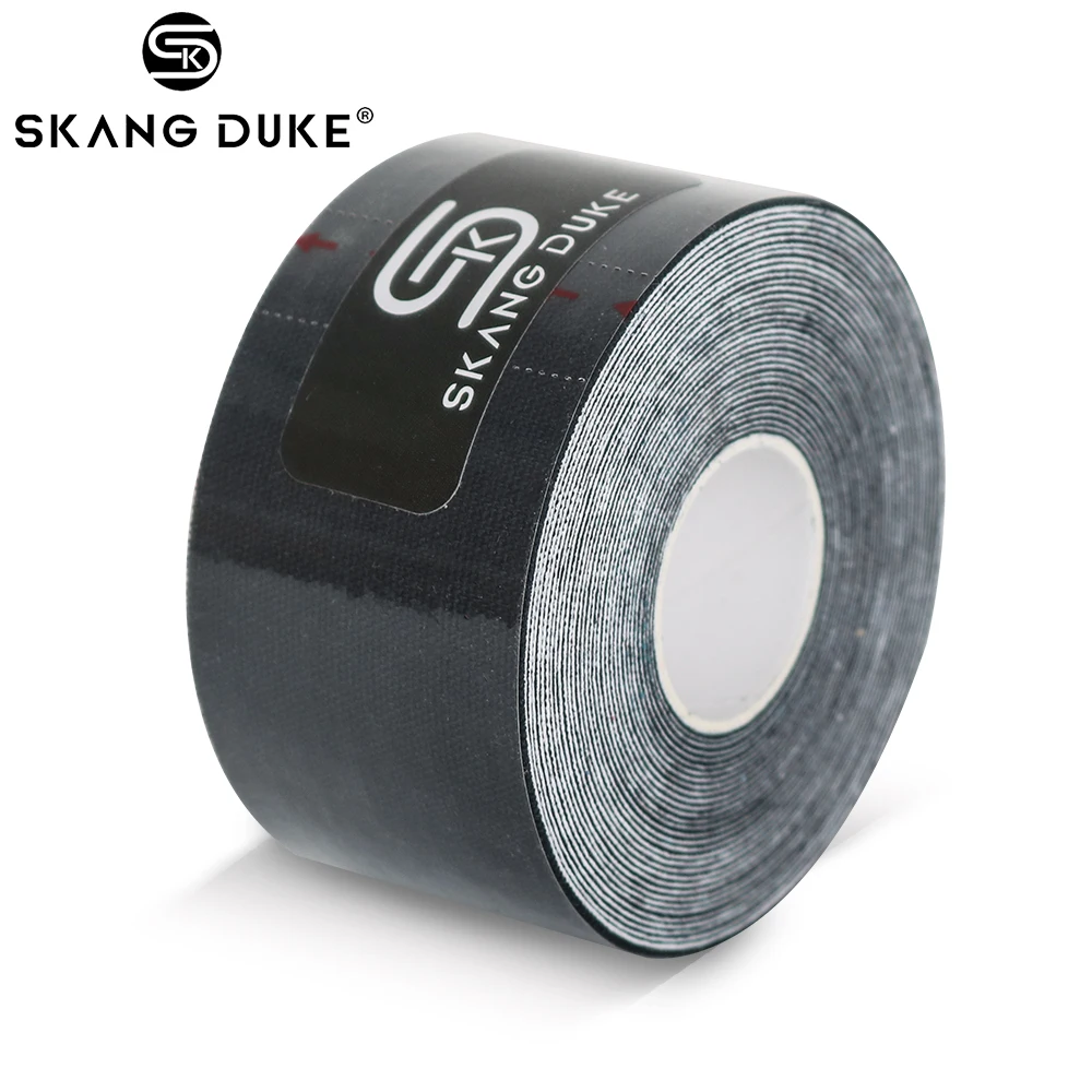 Black KinesioTape 1pc5M кинезиологическая лента, повязка для мышц, рулон, хлопок, эластичная лента для колена, кинезиологическая, водонепроницаемая, для боли, для бега, фитнеса, тренажерного зала, наклейка - Цвет: Black KinesioTape