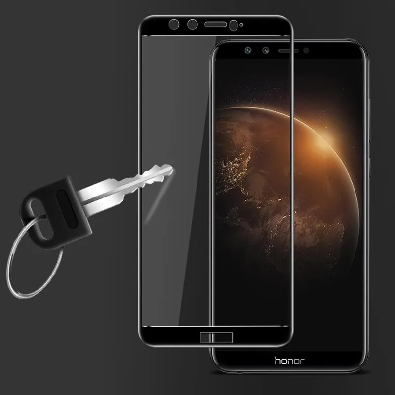 Полное покрытие закаленное стекло для huawei Honor 9 lite Защита экрана смартфона LLD-AL100