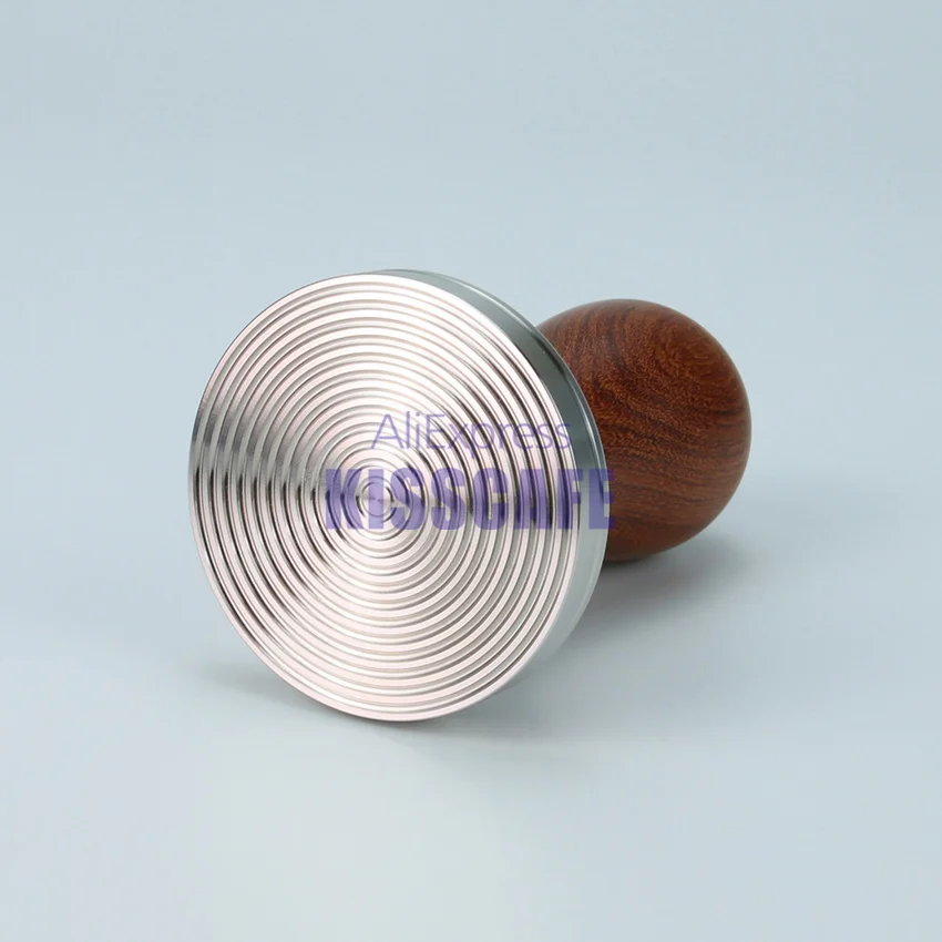 Thread Bottom Design 304 Нержавеющая сталь база Кофе порошок молоток из массива дерева дверные ручки вскрытия 49/51/53/58 мм Бариста Эспрессо по индивидуальному заказу Аксессуары для инструментов - Цвет: Thread Bottom Design