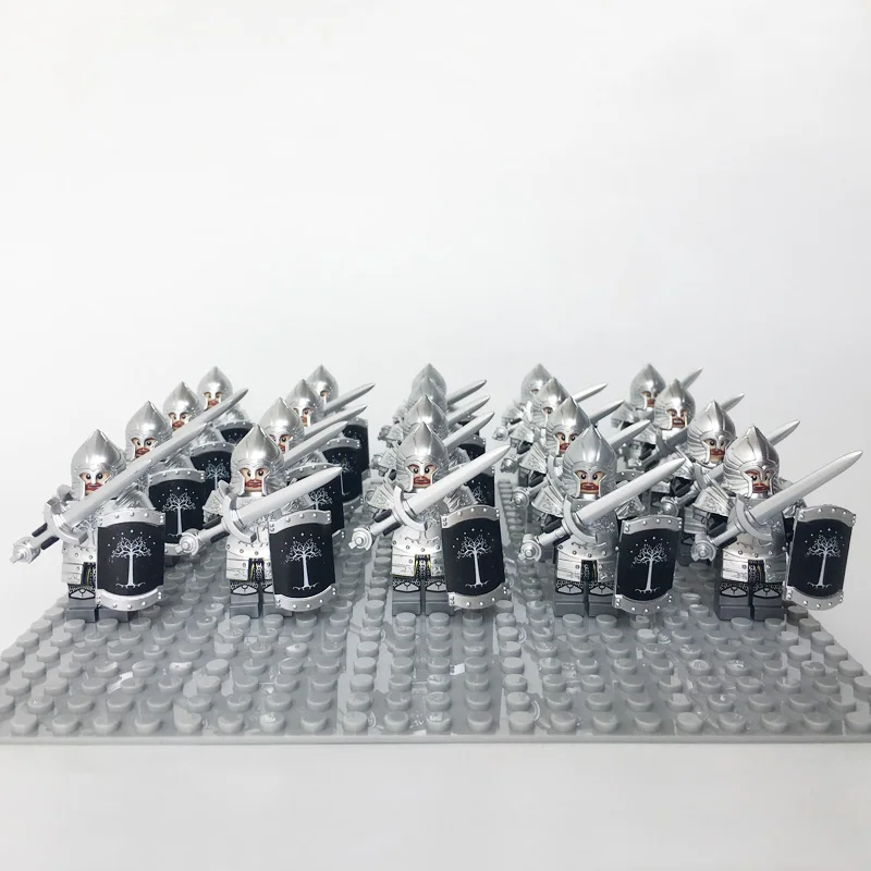 XP107 No baseplate 20 шт./лот Властелин колец нолдор эльф-стражник сильмариллион игра фигурки блоки игрушки для детей Совместимые лего кирпичные части - Цвет: XP107 No baseplate