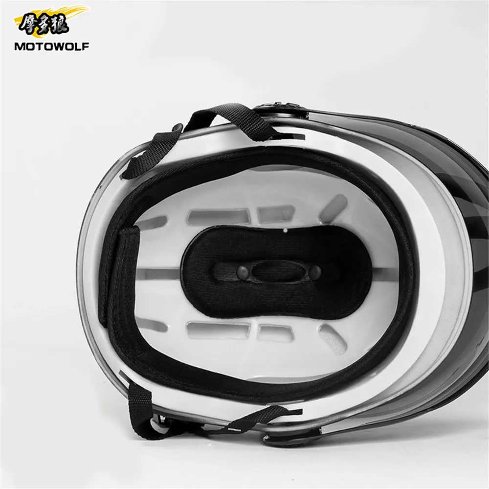 MOTOWOLF Летом Мотоциклетный Шлем Мужчины Женщины Мужская Мотобайк Motocicleta Cacapete Kask