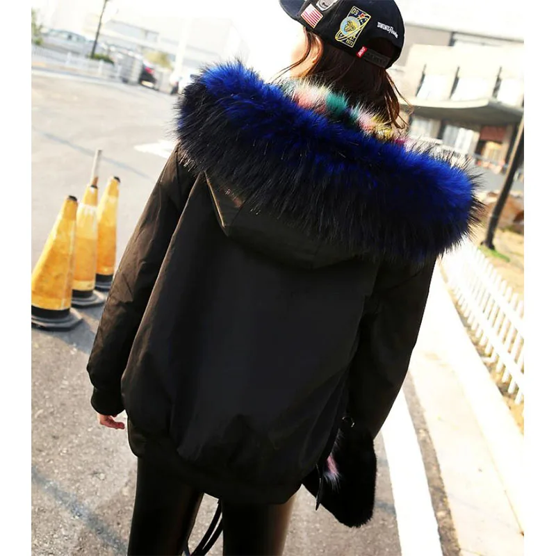 2019 женская зимняя пуховая куртка с лисьим мехом негабаритное шикарное пальто
