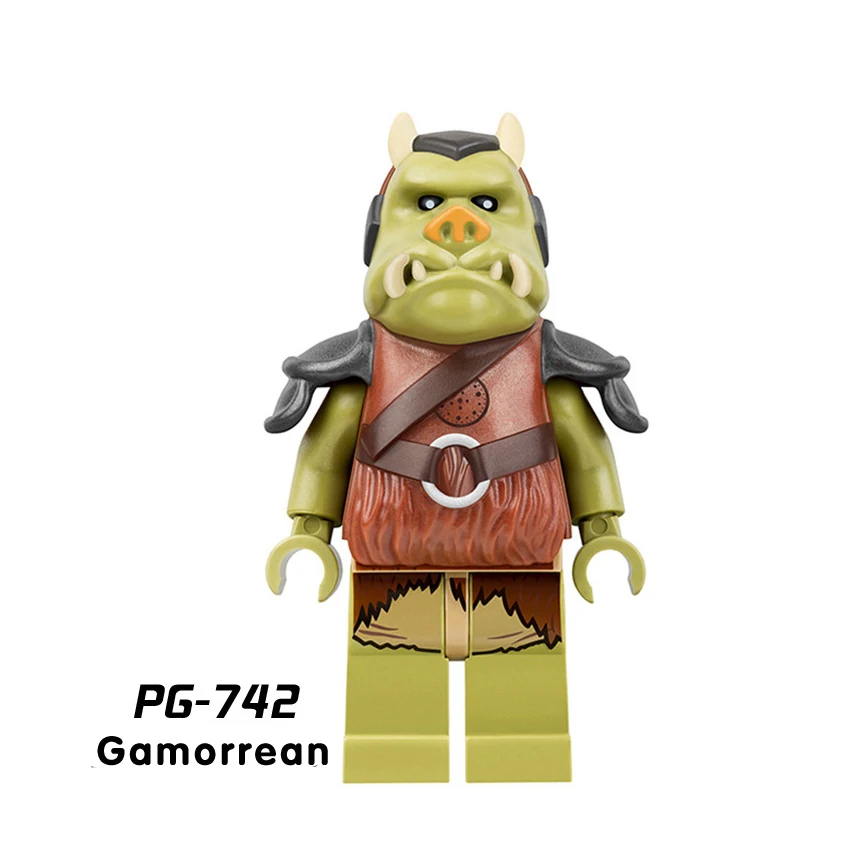 PG-742 Мужская футболка Star Wars Chewbacca кирпичи starwars Luke Leia Han Solo Анакин Дарт Вейдер йода Джар строительные блочные Фигурки игрушки - Цвет: PG-742