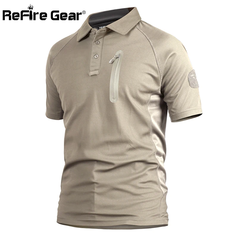 Мужская футболка с коротким рукавом ReFire Gear, летняя тактическая камуфляжная дышащая рубашка с карманом, в стиле милитари
