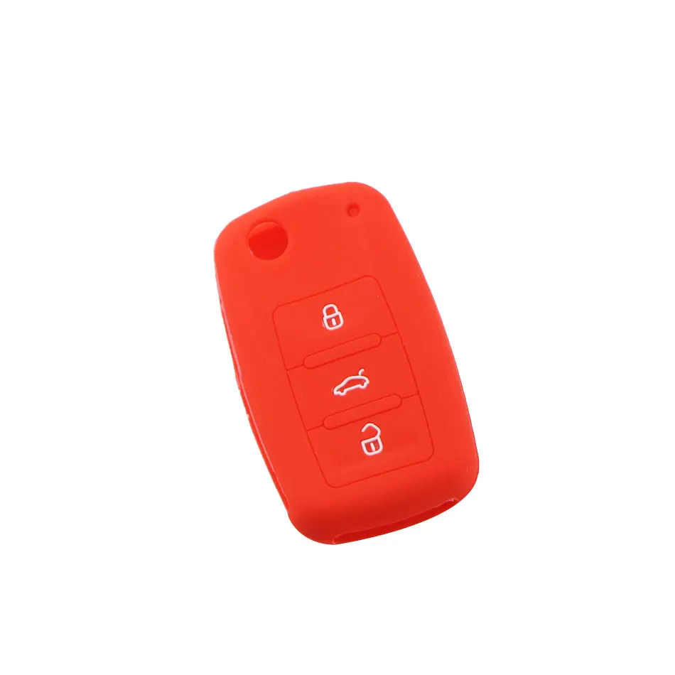 Jameo чехол для автомобильных ключей Volkswagen VW Polo Passat B5 Golf 4 5 6 Jetta Mk6 Tiguan Gol CrossFox 3 кнопки
