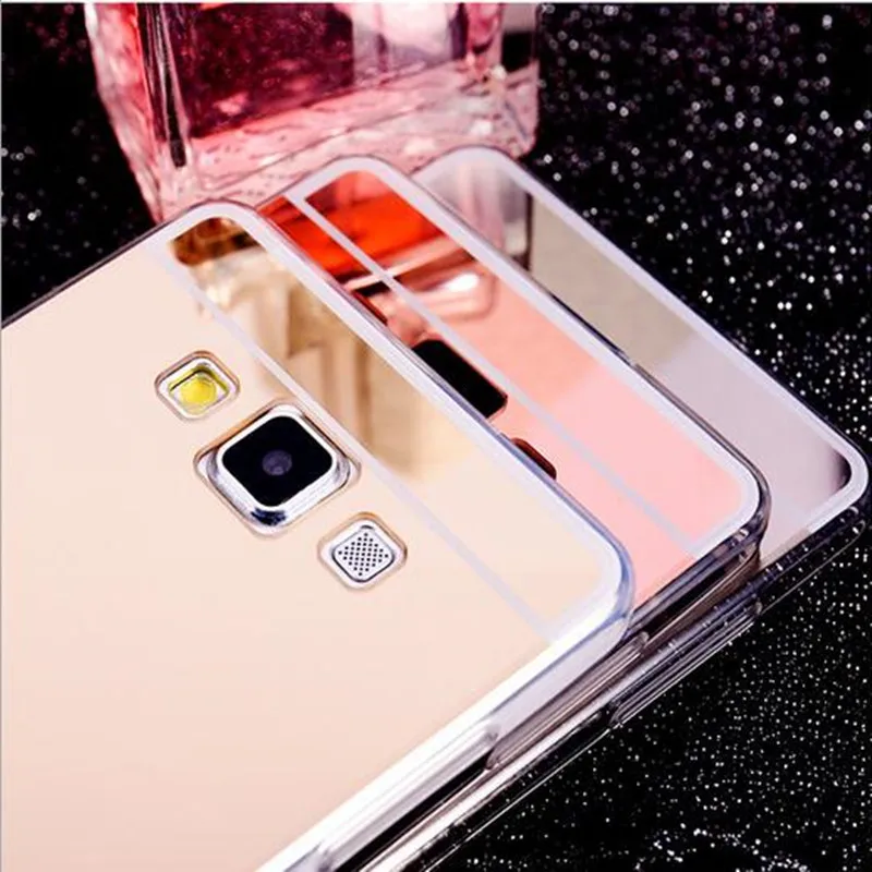 Роскошные Зеркало силиконовые случаях ТПУ для samsung Galaxy A3 A5 J3 J5 2016 2017 S3 S4 S5 S6 S7 край s8