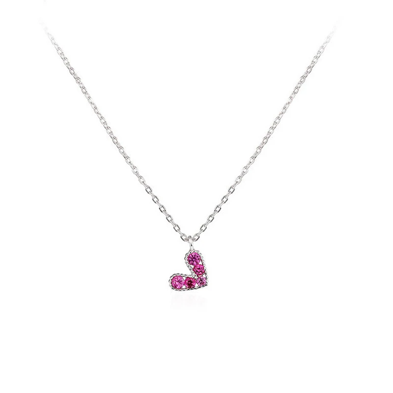 Begua Ringen 925 пробы Серебряное ожерелье в форме сердца, циркониевые подвески, модные серебряные ювелирные украшения, ожерелье,, вечерние, подарок
