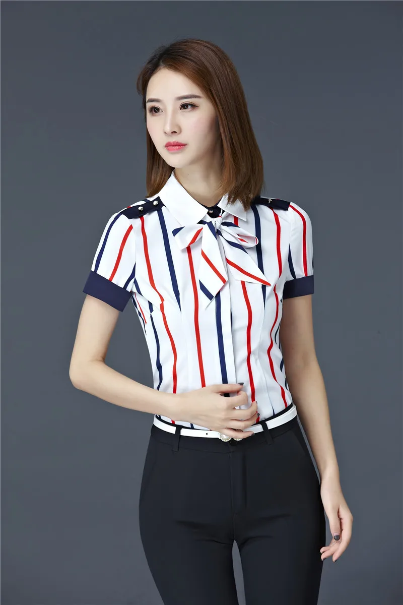 2017 Summer Fashion Striped Formal OL Styles With Tops And Pants For Ladies Work Wear Female Trousers Sets Suits | Женская одежда