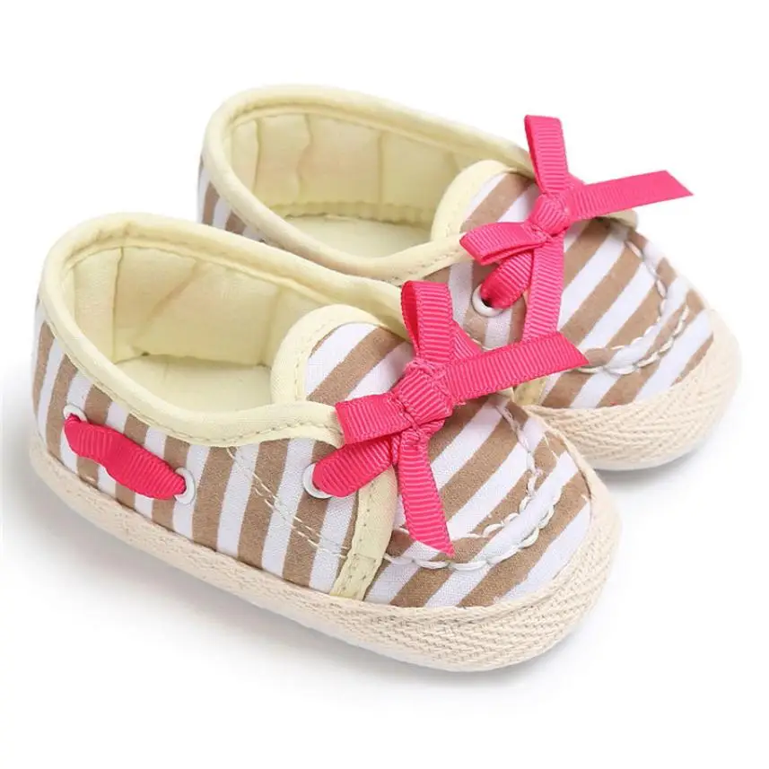 Летняя детская обувь в полоску для малышей без шнуровки Милые детей удобная