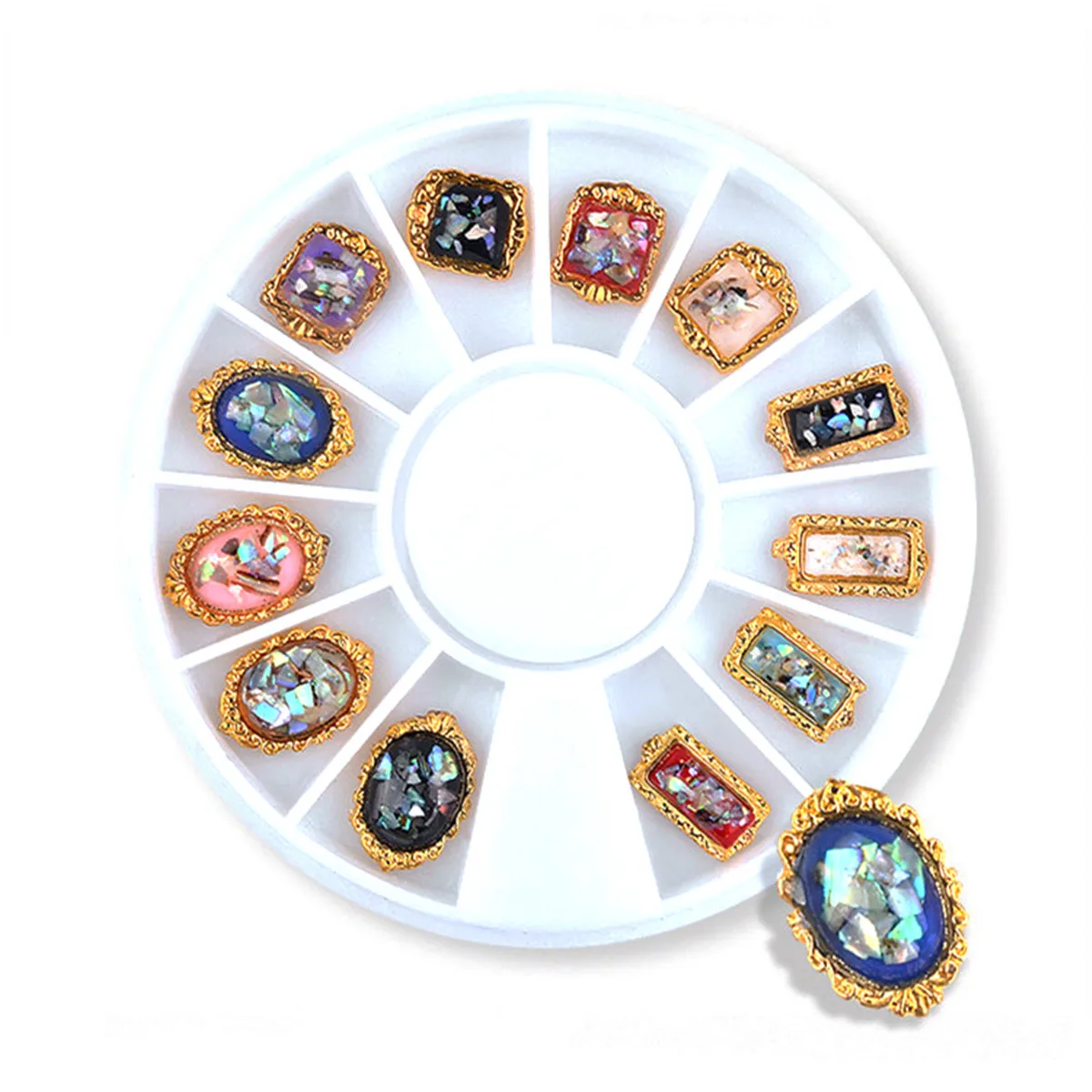 3D дизайн ногтей ювелирные изделия драгоценный камень сплав металлическая