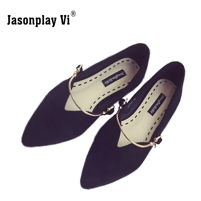 Jasonplay Vi и 2017 Новая Мода V Шеи Женская Обувь Горячий Продавать Замши сплошной Цвет
