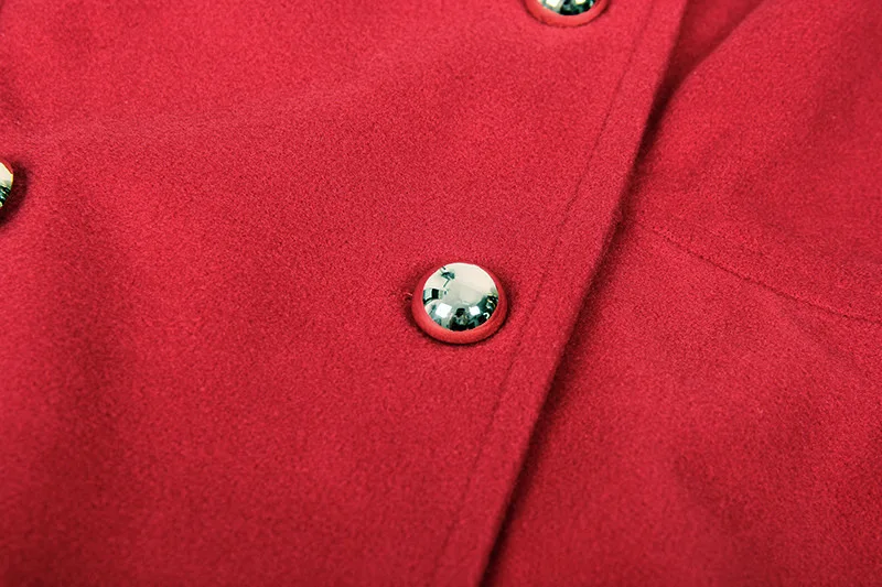 Облегающее модное женское Короткое шерстяное пальто однотонная кашемировая