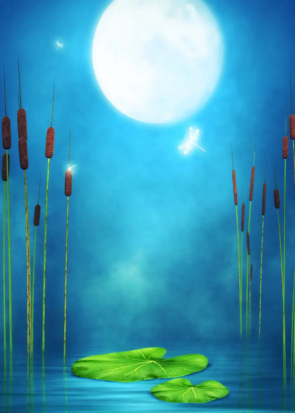 Capisco Dreamlike река лотос лист Луна детский фотографический фон на заказ фотография