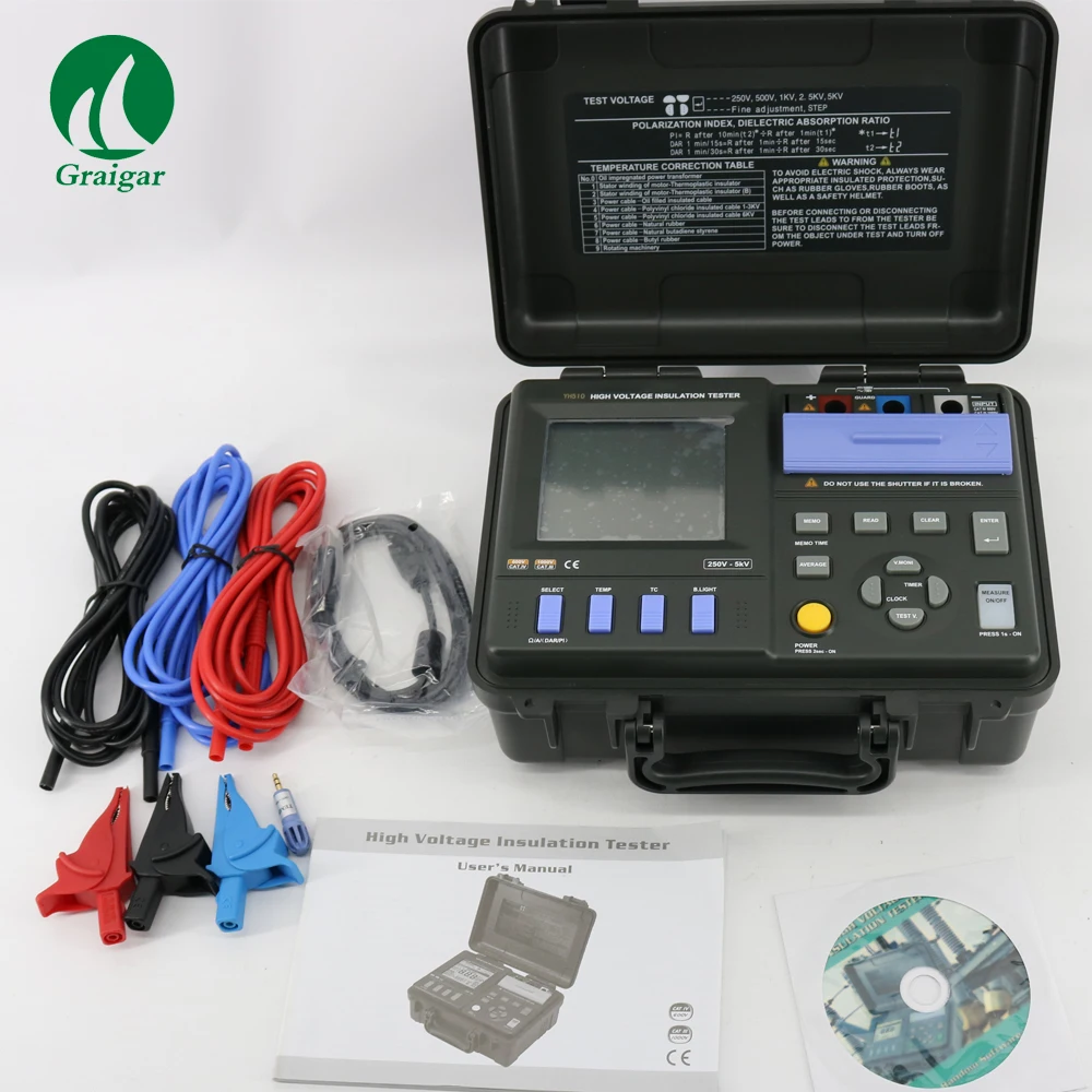 YH 510 высокое Напряжение цифровой тестер изоляции Мегаомметр 5 гом 5KV для проверки