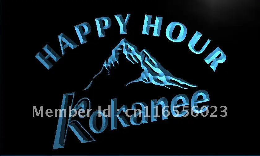 

LA634- Kokanee пиво в «Счастливый час» Bar светодиодный Neon светильник Sign home decor crafts