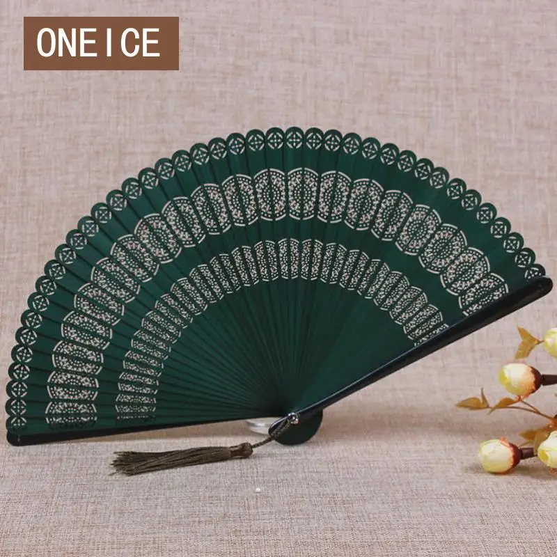 Ручной Вентилятор Китайский ветер полный бамбуковый вентилятор резьба полые