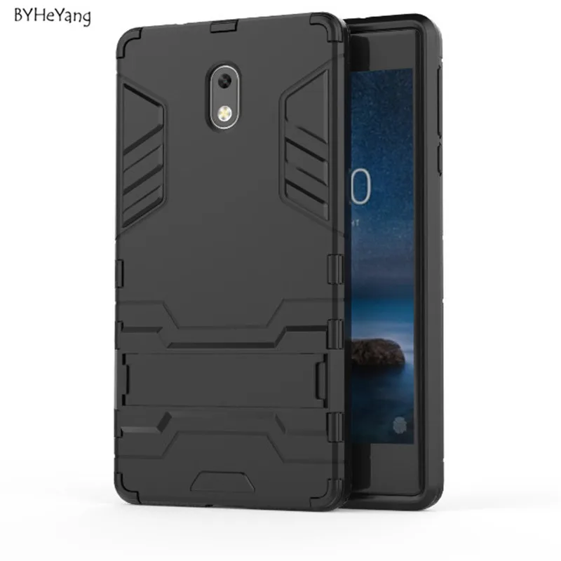 BYHeYang For NOKIA 3 Case 5.0inch Shockproof Robot Armor Hybrid Rubber Slim Hard Phone Cover Nokia Nokia3 Back |