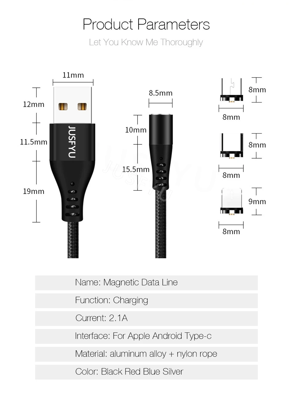 1 м/2 м Магнитный USB кабель для быстрой зарядки и передачи данных для iPhone X Xs Max XR магнитное зарядное устройство Micro usb type C кабель для samsung S10