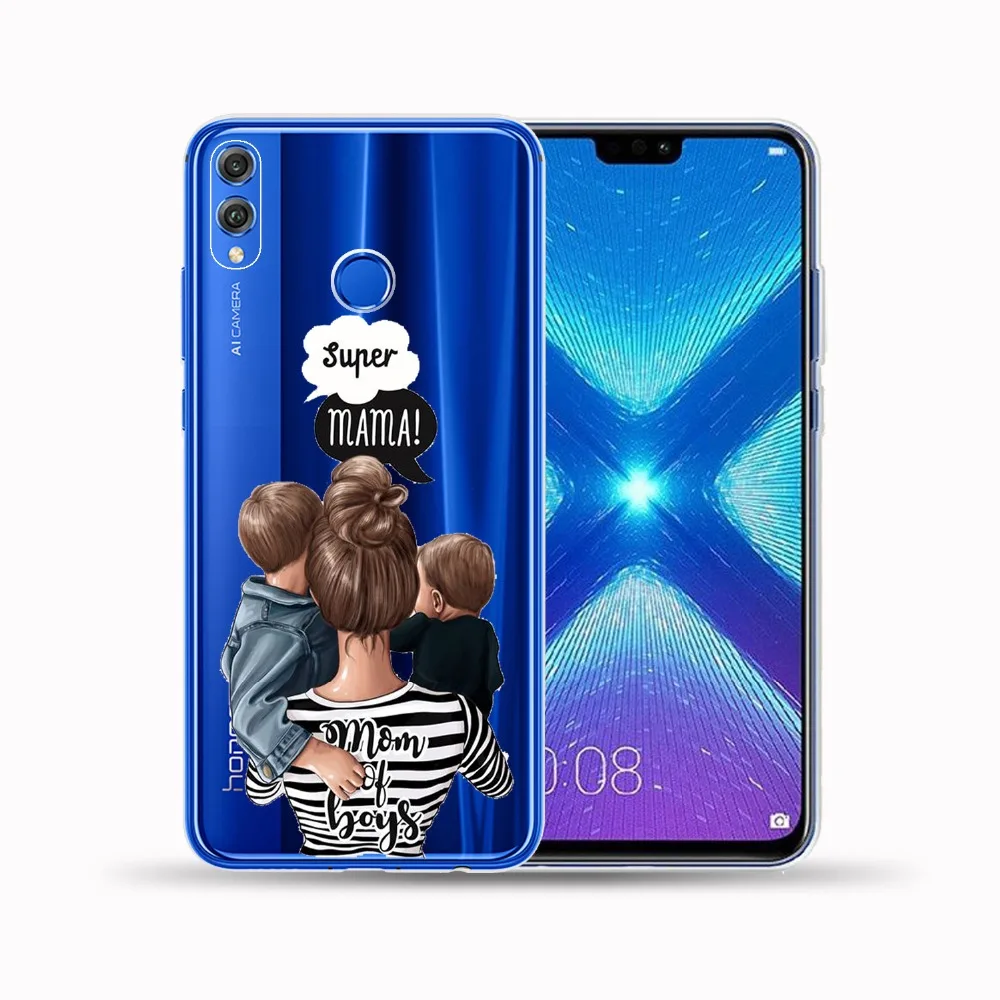 Волосы для мам и детей, девочек queen Мягкий ТПУ чехол Обложка для huawei Honor 9 10 Lite 8X 6X Y5 Y6 II Y3 Y7 Y9 Y5 Prime NOVA 3 3I 4