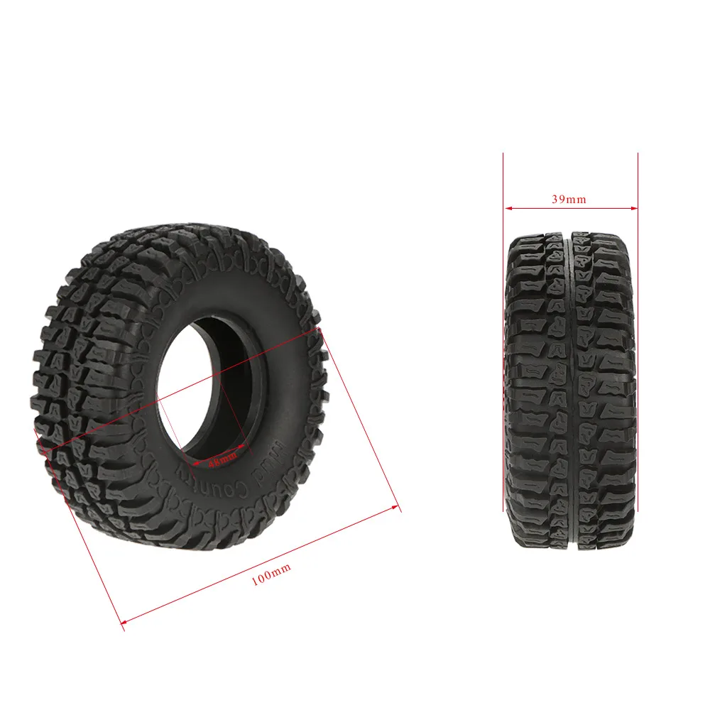 4 шт. шины Austar 1 9 дюйма 100 мм масштаб 1/10 для RC4WD D90 Axial SCX10 запчасти гусеничных дорожек