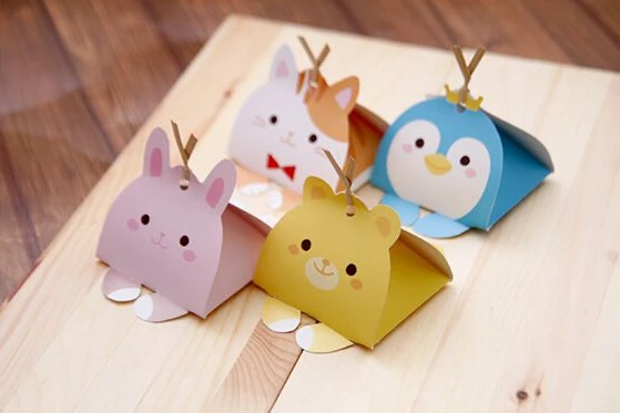 10 шт. милые животные модельные медведь Кот ленбит пингвин конфеты печенье