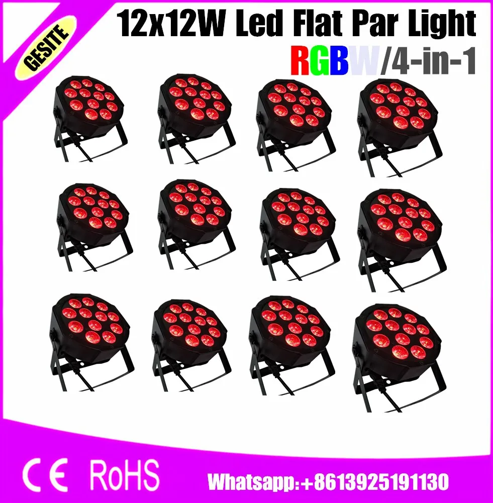 12 шт./лот 12X12W RGBW Одноцветный Par свет для профессиональной сцены Dj|par light|par lotprofessional