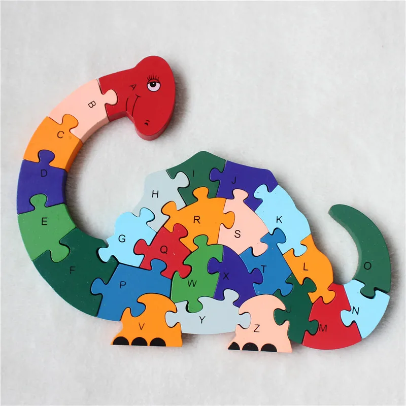 New Educational Toys Kids Dinosaur Wooden Toys Wood Kids 3d Puzzle Kids Jigsaw Puzzles Brinquedo