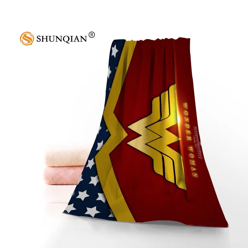 Полотенце с логотипом Wonder Woman, банное полотенце из микрофибры, полотенце для путешествий, пляжа, лица, креативное полотенце на заказ, Размеры 35X75 см и 70X140 см A7.24