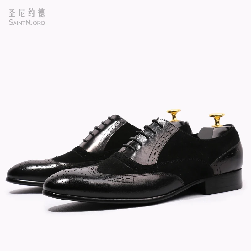 2017 британские мужские оксфорды из натуральной кожи с острым носком деловые