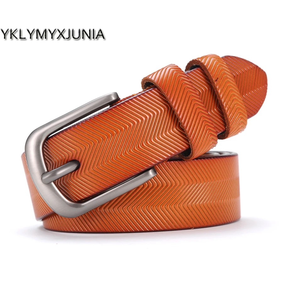 Promotional 2019 Pin Buckle Causal Women's Leather Belt Cheap Genuine Leather Women's Strap New Design  Belt Female Ancient