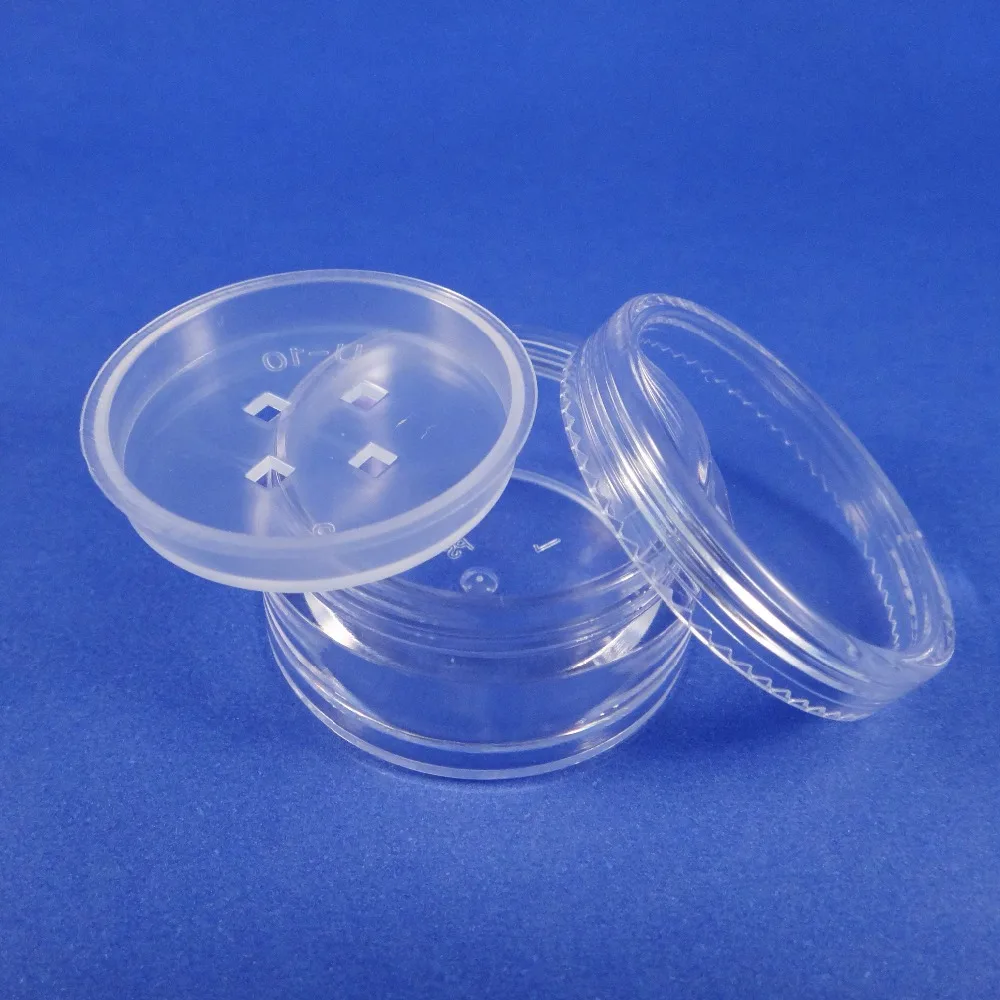 

100 pcs Makeup Travel Size 10 gr Clear Plastic Sifter Loose Powder Container Packaging (AY81P(10)S-C=100 pcs)