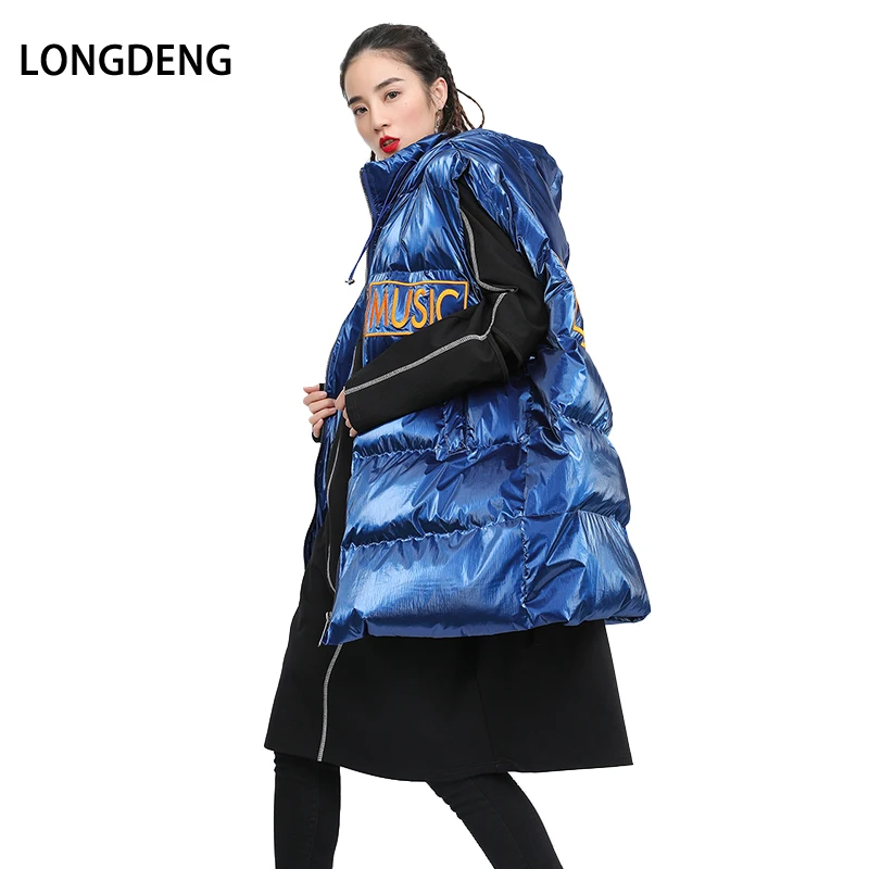 Женская мода 2019 куртка без рукавов зимняя женская с капюшоном пуховая жилетка