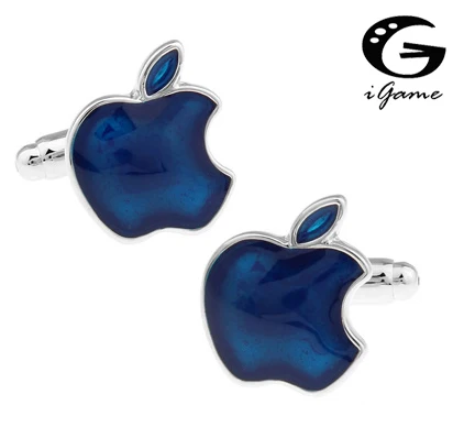 Мужские Запонки Apple из медного материала синего цвета