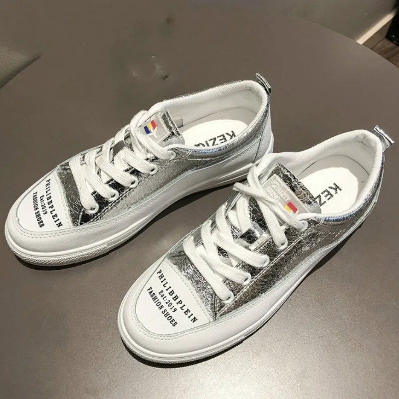 Bling fashion White running shoes for women PU Height Increasing Waterproof sneakers zapatos de mujer MA-134 | Спорт и развлечения