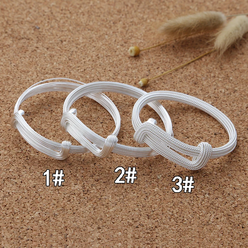

Trendy 925 Sterling Plain Silver lovely Bangle for women Fashion Jewelry Opened Adjustable Sizes Bracelet handmade