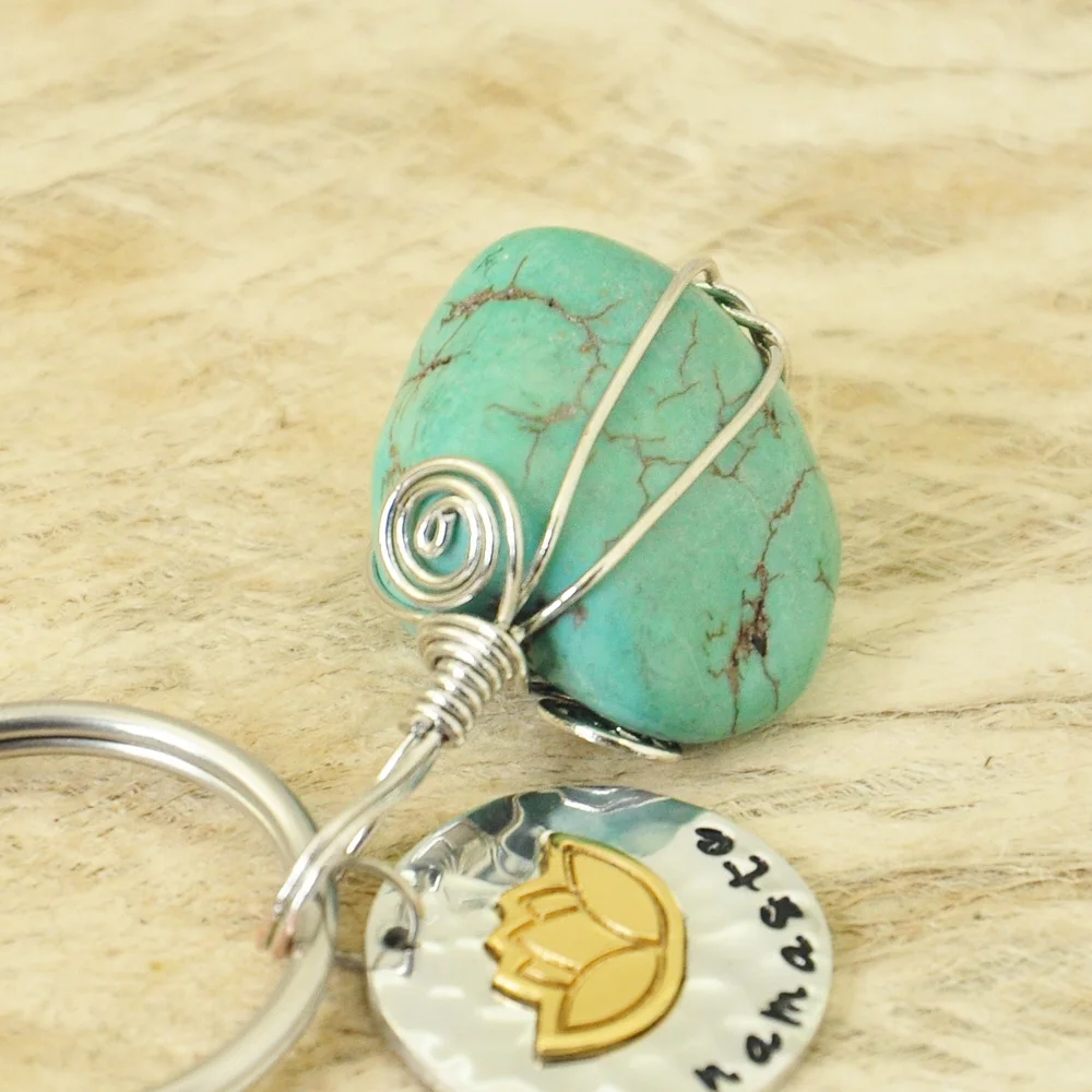 Персонализированные Lotus брелок для йоги в духовном стиле кварцевый Namaste |