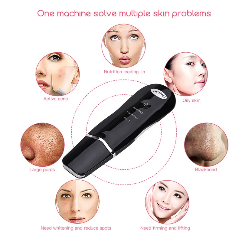 Ultrasonic Facial Skin Scrubber Face Deep Cleaning Blackhead Port Dirt Wrinkles Removal Lifting Firming Beauty Instrument Tool40 |