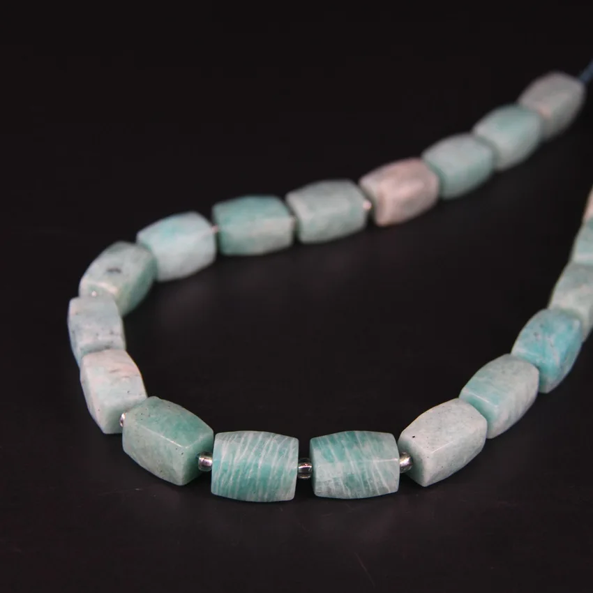 

21pcs/strand,Natural Peru Amazonite Faceted Cube Nugget Loose Beads,Cut Rough Stone DIY Pendant Necklace Bracelet Jewels Making