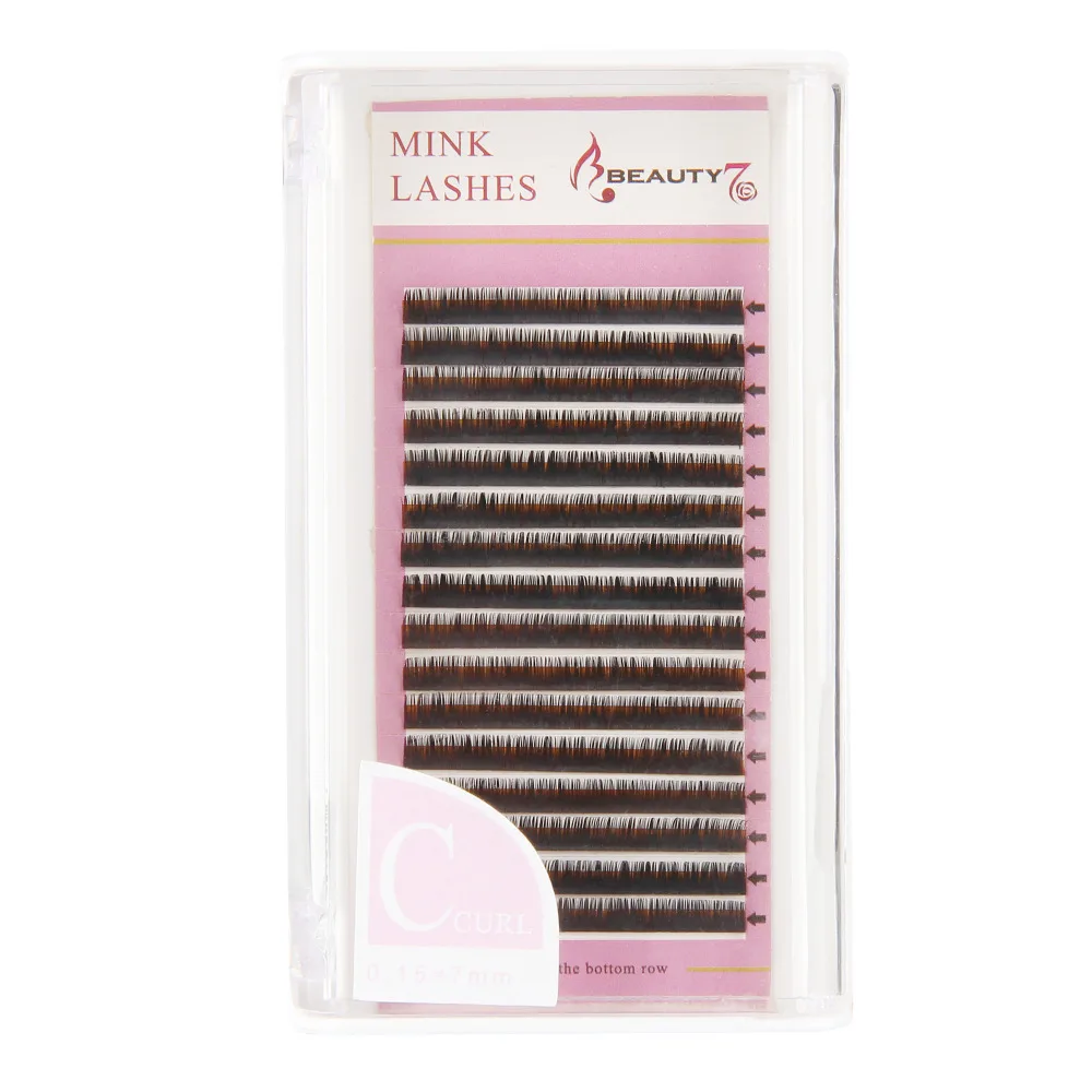 BEAUTY7 1 шт./2 шт. 0 15 мм * 7 C Curl Индивидуальный ресницы норка для расширения ручной