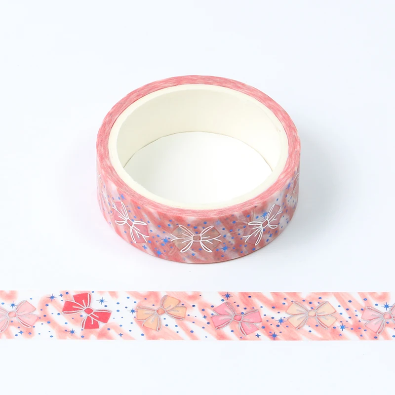 

Kawaii Pink bow Washi Tape cute Decorative Adhesive Tape DIY Scrapbooking Sticker Label Stationery