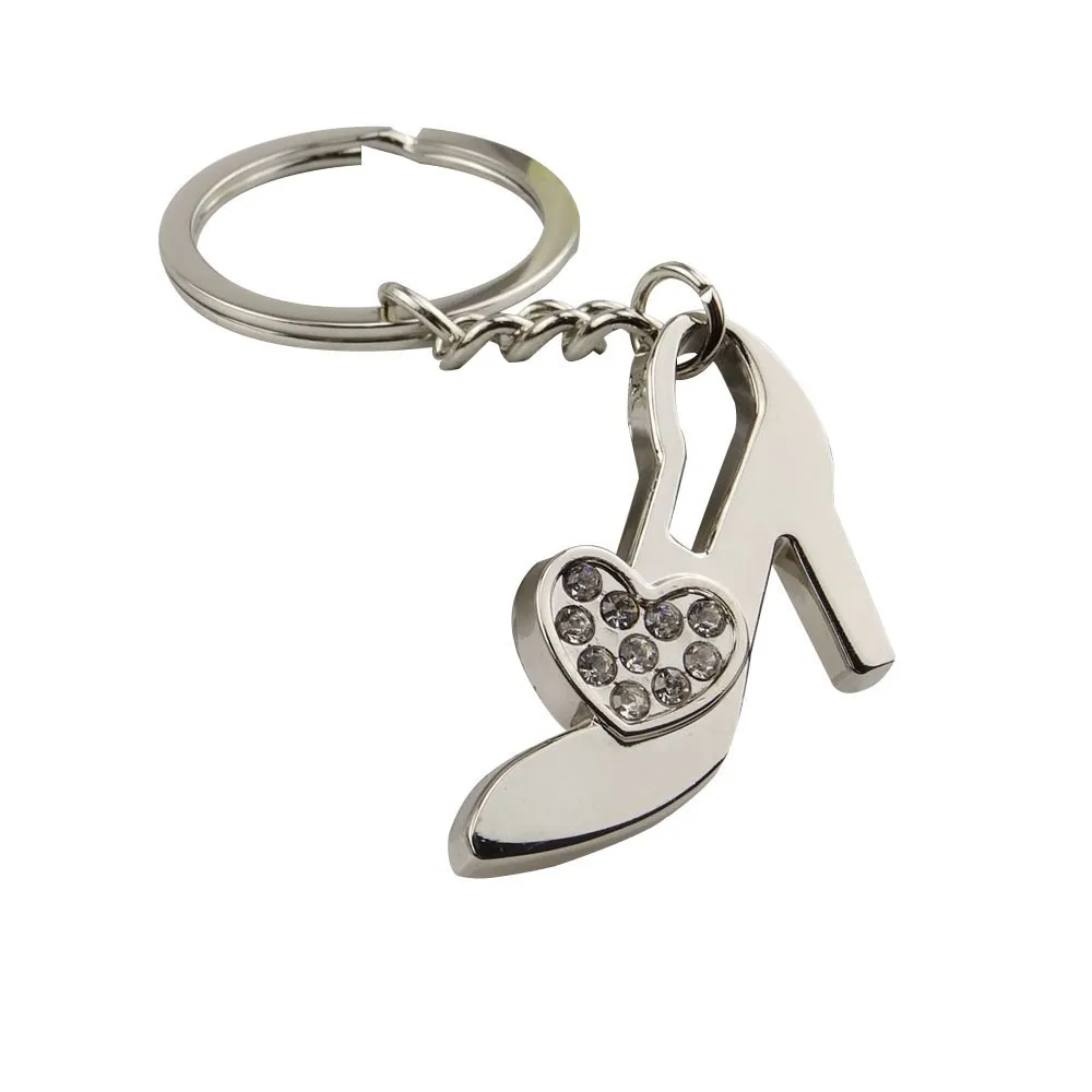 2019 Hot Sale 1pcs High Heels Model Rhinestone Tassel Keychain Handbag Car Key Pendant For Gift Drop shipping | Украшения и