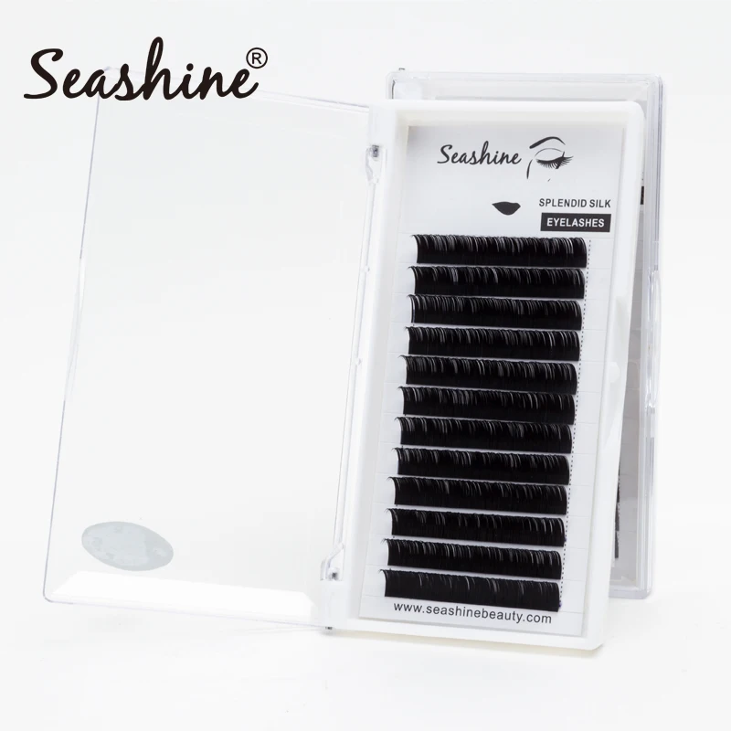 Seashine False Eyelash Extension Silk Cilios Soft Faux Mink Eye lash Extensions C/D Curl Individual Lashes | Красота и здоровье