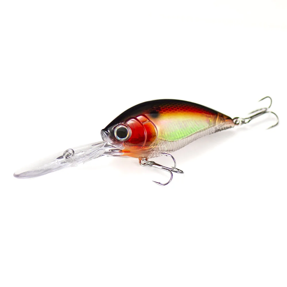 Deep Crank Baits 3D, Deep Crank Baits, рыболовные приманки 70 мм, 21 г, плавающие, глубина погружения 3,5-4,5 м, Wobbling Leurre HardBaits